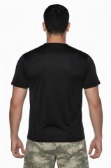 Single Sword Kısa Kol Microfiber T-Shirt Askeri ve Outdoor Microfiber Üst İçlik Fanila Tişört SİYAH - S