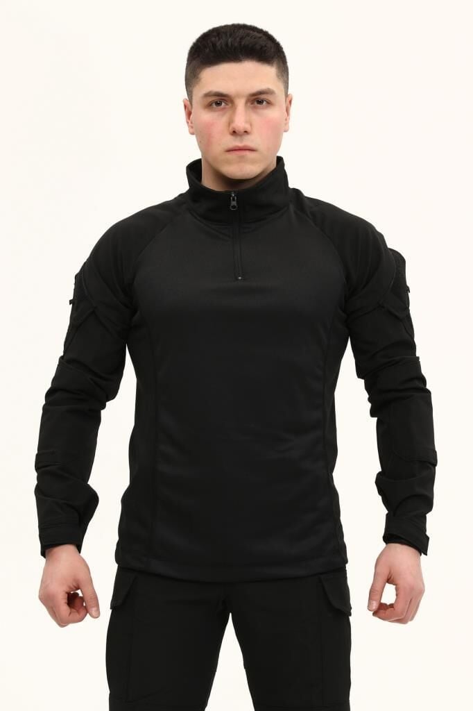 Single Sword Erkek&Kadın Taktik Kombat T-shirt SİYAH - S