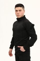 Single Sword Erkek&Kadın Taktik Kombat T-shirt SİYAH - S