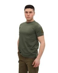 Single Sword Bisiklet Yaka Kısa Kol Taktik T-shirt HAKİ - XL