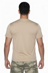 Single Sword Kısa Kol Microfiber T-Shirt Askeri ve Outdoor Microfiber Üst İçlik Fanila Tişört BEJ - 2XL