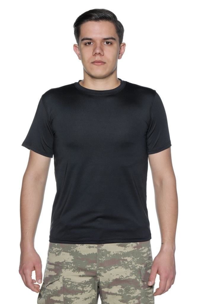 Single Sword Kısa Kol Microfiber T-Shirt Askeri ve Outdoor Microfiber Üst İçlik Fanila Tişört SİYAH - 2XL