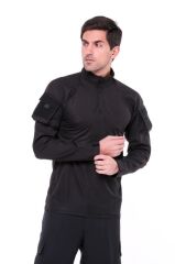Single Sword Kadın&Erkek Outdoor ve Askeri Combat Tişört SİYAH - XL
