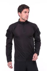 Single Sword Kadın&Erkek Outdoor ve Askeri Combat Tişört SİYAH - 3XL
