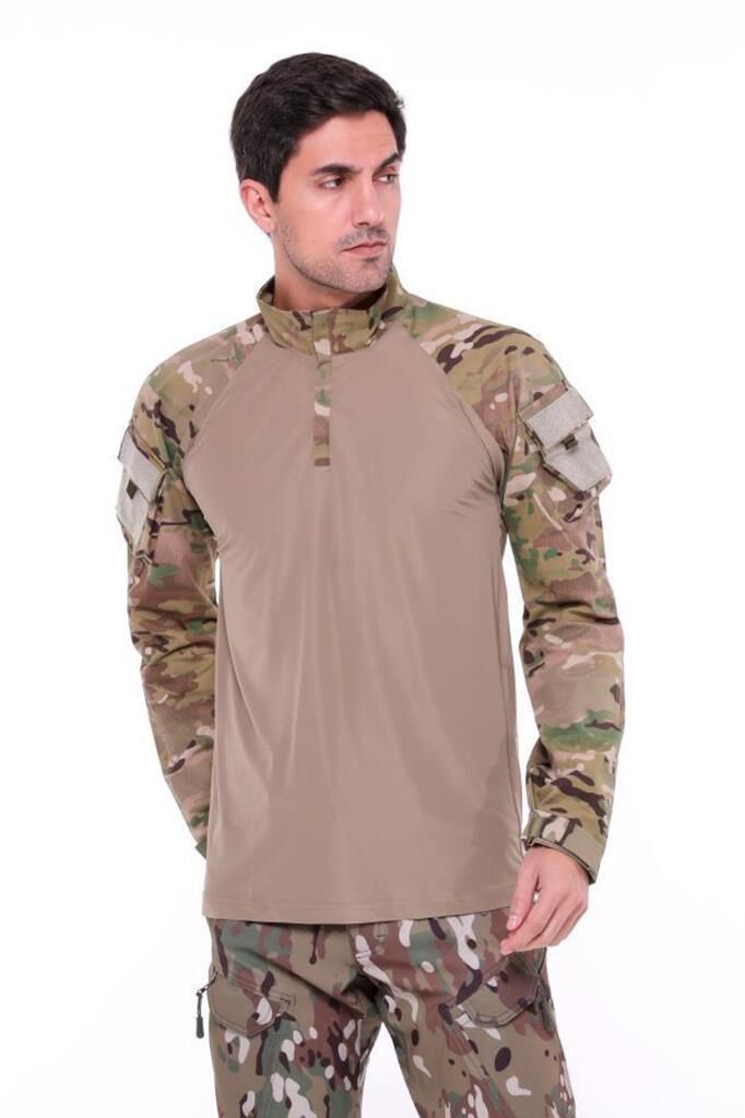 Single Sword Kadın&Erkek Outdoor ve Askeri Combat Tişört MULTİCAM - 2XL