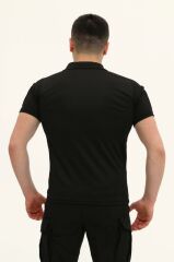 Single Sword Kısa Kollu Taktik  Polo Yaka Tişört SİYAH - 4XL