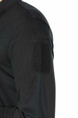 Single Sword Bisiklet Yaka Uzun Kollu  Basic&Taktik Erkek T-shirt SİYAH - 2XL