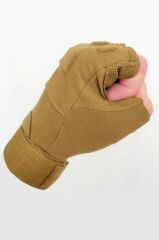 Strongclaw Strongclaw SC-1002 Kısa Parmak Taktik ve Outdoor Eldiveni – Dayanıklı Operasyon Modeli BEJ - XL