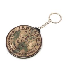 Single Sword Jandarma Çift Taraflı Anahtarlık