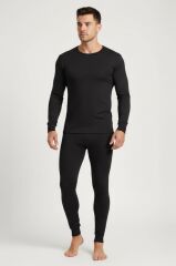 İçlik Kota Termal Takım (Alt + Üst)  Takım  Bere Hediyeli SİYAH - XL