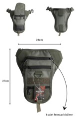 Single Sword Su Geçirmez Taktik Bel ve Bacak Çantası