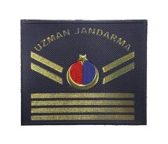 Single Sword Uzman Jandarma Yazılı Asayiş Plastik Rütbe UZM.ÇVŞ.6
