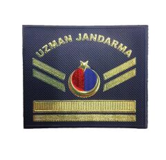 Single Sword Uzman Jandarma Yazılı Asayiş Plastik Rütbe UZM.ÇVŞ.6
