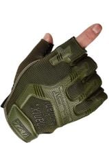 Mechanix Yarım Parmak Eldiven- Taktik Destekli Mexhanix Kadın Erken unisex Eldiven XL - BEJ