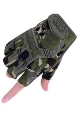 Mechanix Yarım Parmak Eldiven- Taktik Destekli Mexhanix Kadın Erken unisex Eldiven XL - BEJ