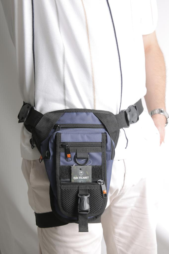 Single Sword Su Geçirmez Taktik Bel ve Bacak Çantası LACİVERT