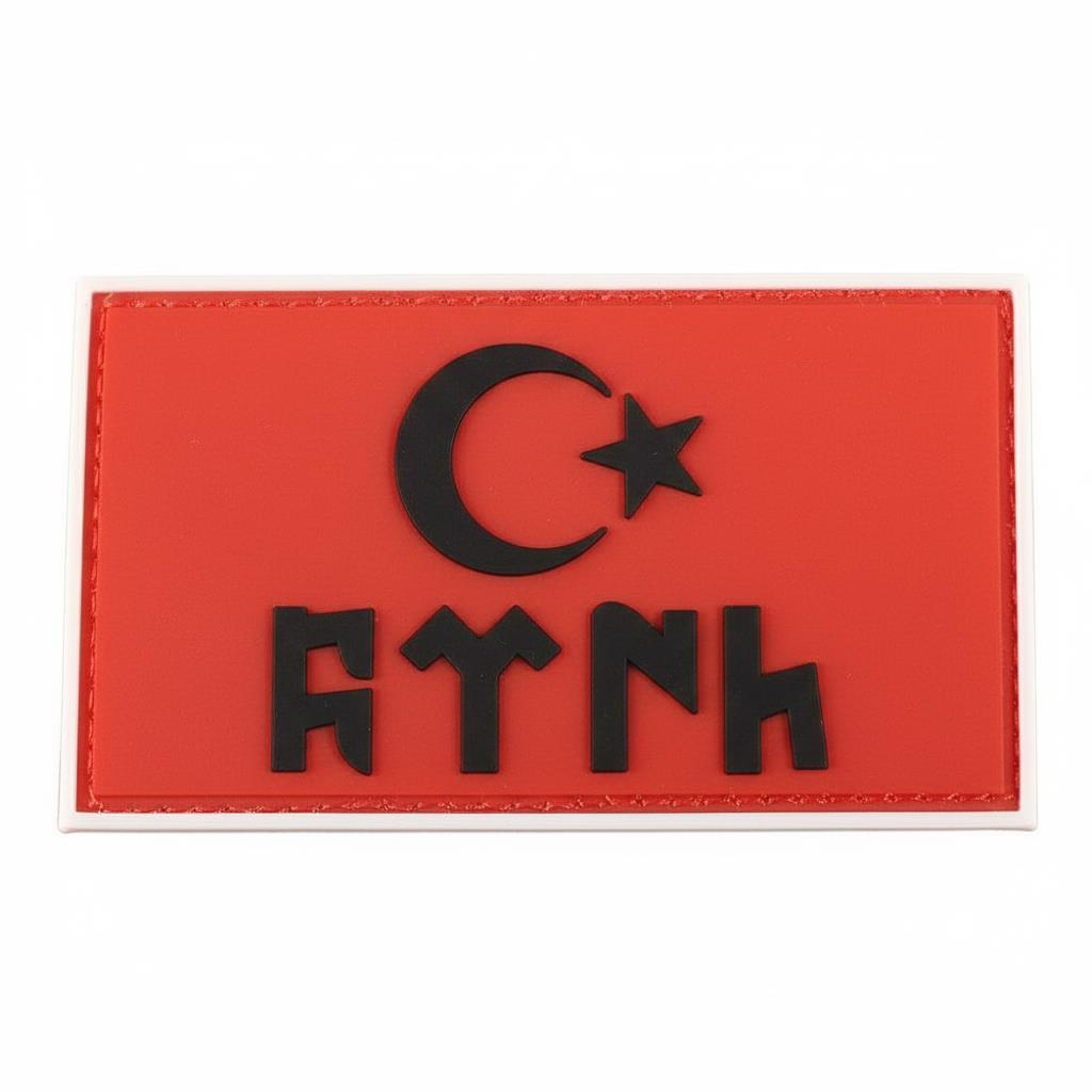 Single Sword GÖKTÜRK Plastik Patch - Peç KIRMIZI1