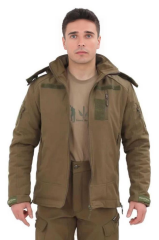 Single Sword Su&Rüzgâr Geçirmez Kapüşonlu Softshell Kışlık Erkek Mont HAKİ - M