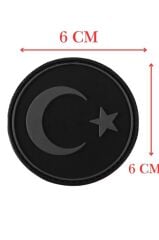 Single Sword Yuvarlak BAYRAK Plastik Patch - Peç