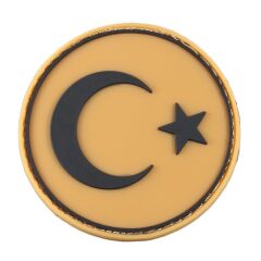 Single Sword Yuvarlak BAYRAK Plastik Patch - Peç HAKİ