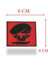 Single Sword BERE-BIÇAK Plastik Patch - Peç 6Cm X 6Cm KIRMIZI1