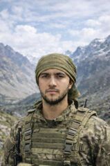 Single Sword Üçgen Fileli Askeri Şal, Fileli Puşi HAKİ