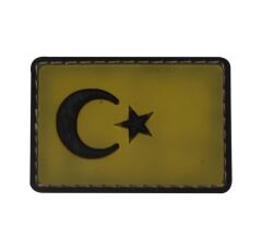 Single Sword BAYRAK Plastik Patch - Peç Küçük Boy 3.5 Cm X 5 Cm HAKİ