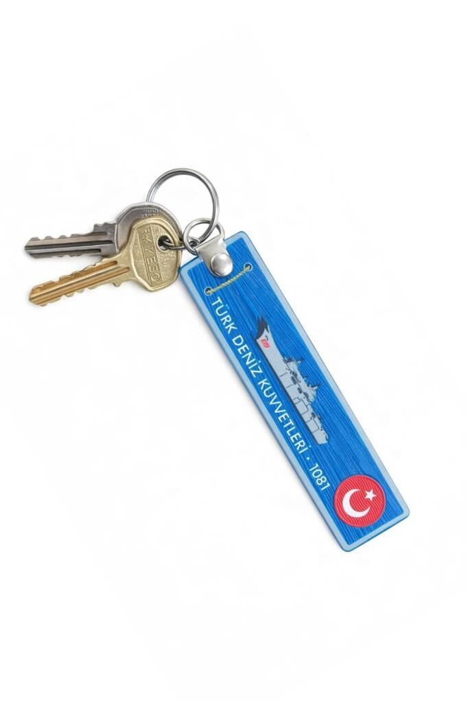 Single Sword PVC Anahtarlık Dayanıklı, Esnek ve Uzun Ömürlü Tasarım 12 x 3 Cm DENİZ KUVVETLERİ