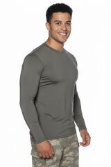 Single Sword Uzun Kol Microfiber T-Shirt - Tişört HAKİ - 2XL