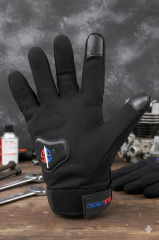 Single Sword Tam Parmak Dokunmatik Özellikli iç ve Dış Koruma Destekli Taktik Motorcu Eldiveni KIRMIZI - XL