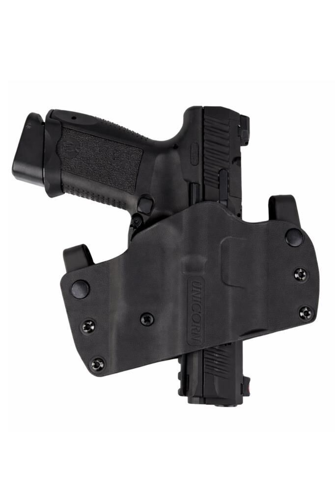 Single Sword Ayarlanabilir Vida ile Tüm Tabancalara Uyumlu, Dayanıklı ve Güvenli Yarım Kelebek Silah Kılıfı SİYAH