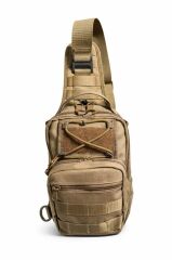 Günlük Kullanıma Uygun Outdoor Taktik Göğüs ve Omuz Çantası BEJ