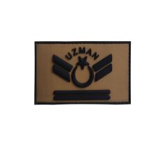 Single Sword Plastik Patch Peç Combat Rütbe BEJ - UZM.KD1