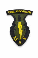Single Sword MAK Nakış Patch Özel Kuvvetler Askeri Arma Cırtlı Tactical Patch SİYAH-BEJ