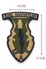 Single Sword MAK Nakış Patch Özel Kuvvetler Askeri Arma Cırtlı Tactical Patch SİYAH-BEJ
