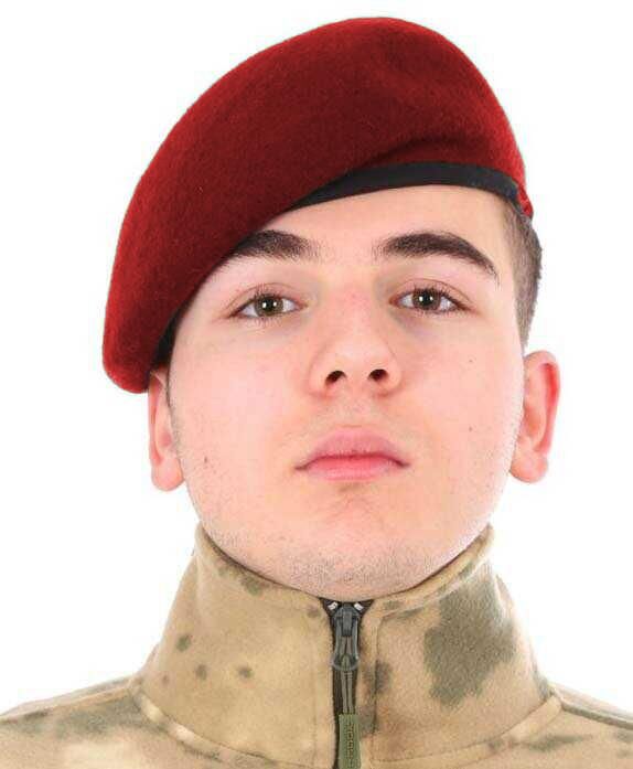 Single Sword Yün Askeri Bere, Jandarma, Komando, Tankçı Beresi KIRMIZI - 59