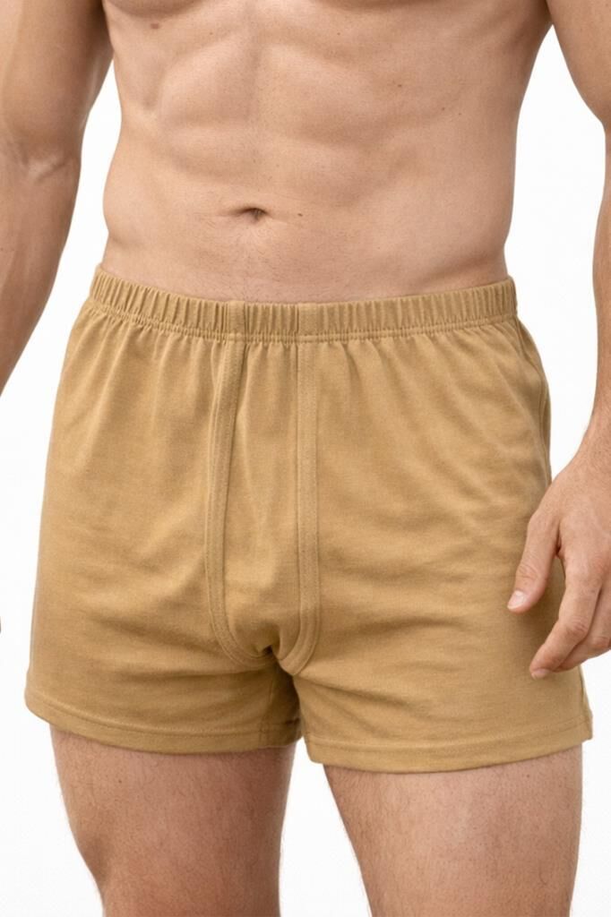 Single Sword Paçalı Don - Bej -Yeşil Asker Donu- Askeri Boxer- Asker Yeşili Boxer 4 lü 2XL