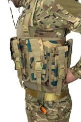 Single Sword 9 Şarjör Cepli Çeçen Tipi Taktik Hücum Yeleği Ç.KAMUFLAJ