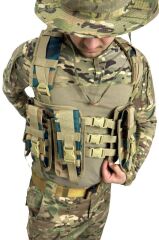 Single Sword 9 Şarjör Cepli Çeçen Tipi Taktik Hücum Yeleği