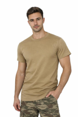 Single Sword Acemi&Bedelli Asker Fanila ve Erkek Atlet %100 Pamuk BEJ - KISA KOL