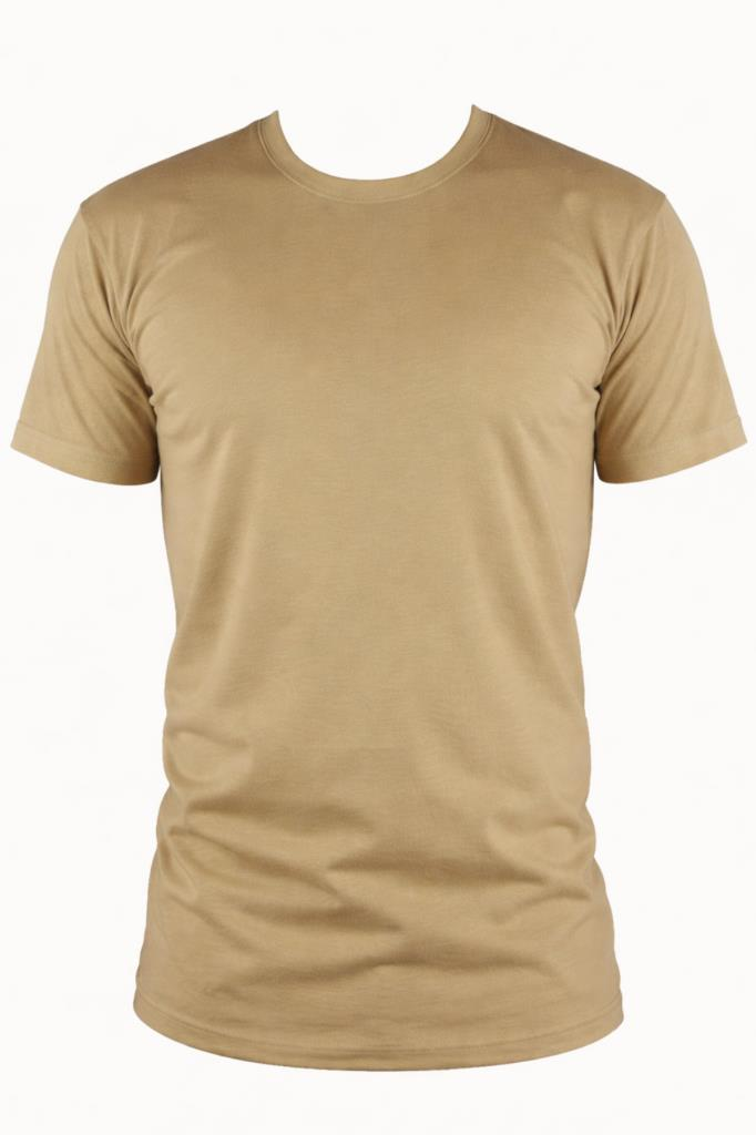 Single Sword Acemi&Bedelli Asker Fanila ve Erkek Atlet %100 Pamuk BEJ - KISA KOL