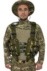 Single Sword 6 Şarjör Cepli, Arkası Çantalı Çeçen Yeleği MULTİCAM