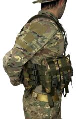 Single Sword 6 Şarjör Cepli, Arkası Çantalı Çeçen Yeleği MULTİCAM