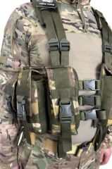 Single Sword 6 Şarjör Cepli, Arkası Çantalı Çeçen Yeleği MULTİCAM