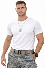 Single Sword Denizci Beyaz Askeri Fanila 3XL