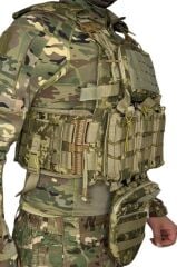 Single Sword Pratik Hücum Yeleği Kod-3 | Ön Çantalı, Kasık Korumalı, Sürgülü Tokalı  Taktik Yelek PİKSEL