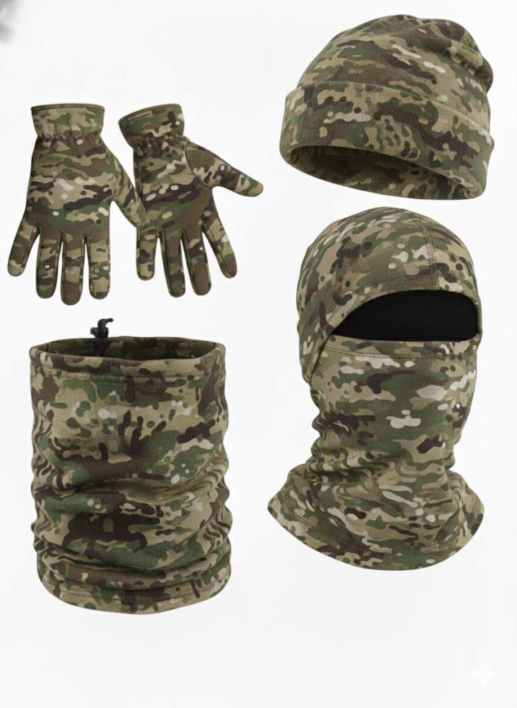 Polar Bere Eldiven Boyunluk ve Kar Maskesi - Multicam