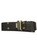 Single Sword Örme Askeri Palaska Kuş Gözü Delikli Amerikan Palaska KİLİTLİ TOKA - SİYAH