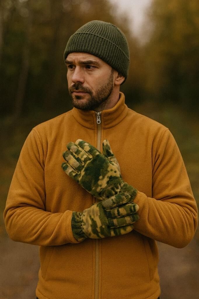 Single Sword Unisex Polar Eldiven – Isı Yalıtımlı, Rüzgar Geçirmez, Kış Eldiveni PİKSEL