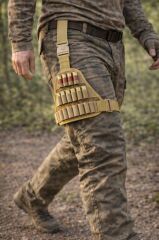 Avcı Bacak Fişekliği  Ayarlanabilir Taktik Uyluk Fişek Taşıyıcı, BEJ